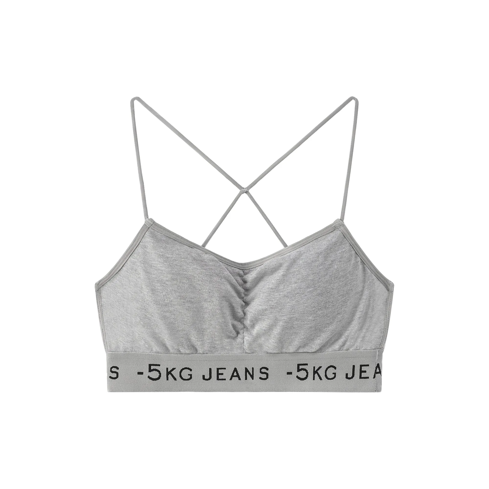 '-5Kg Jeans Cross Straps Bra Top