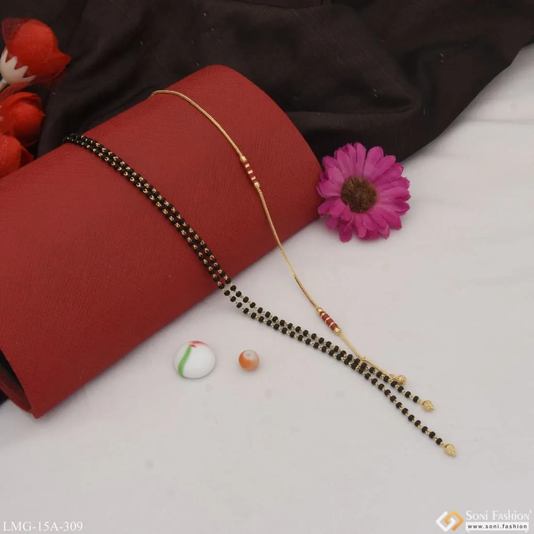 1 Gram Gold Plated Decorative Design Cool Design Mangalsutra For Women - Style A309