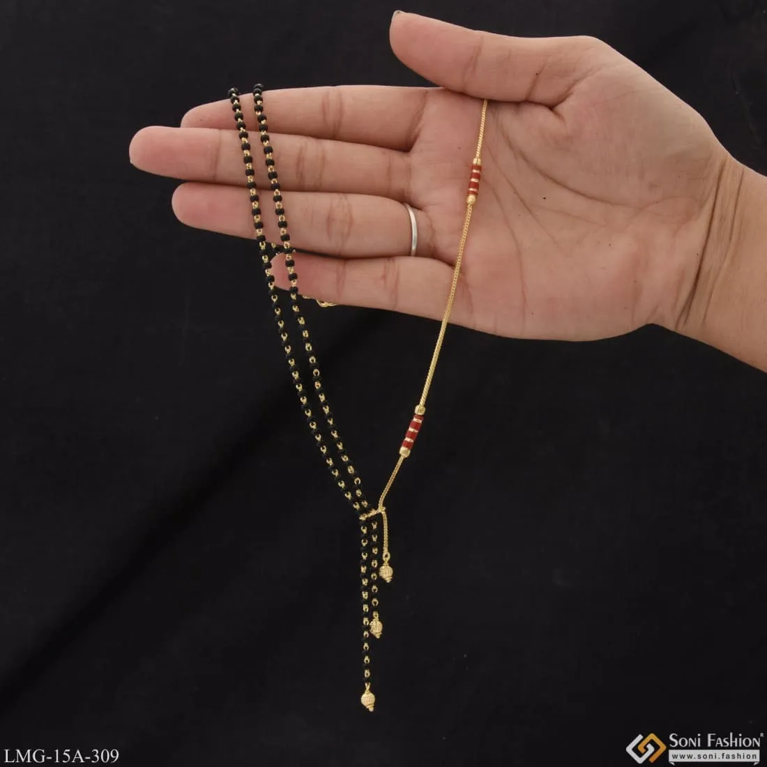 1 Gram Gold Plated Decorative Design Cool Design Mangalsutra For Women - Style A309