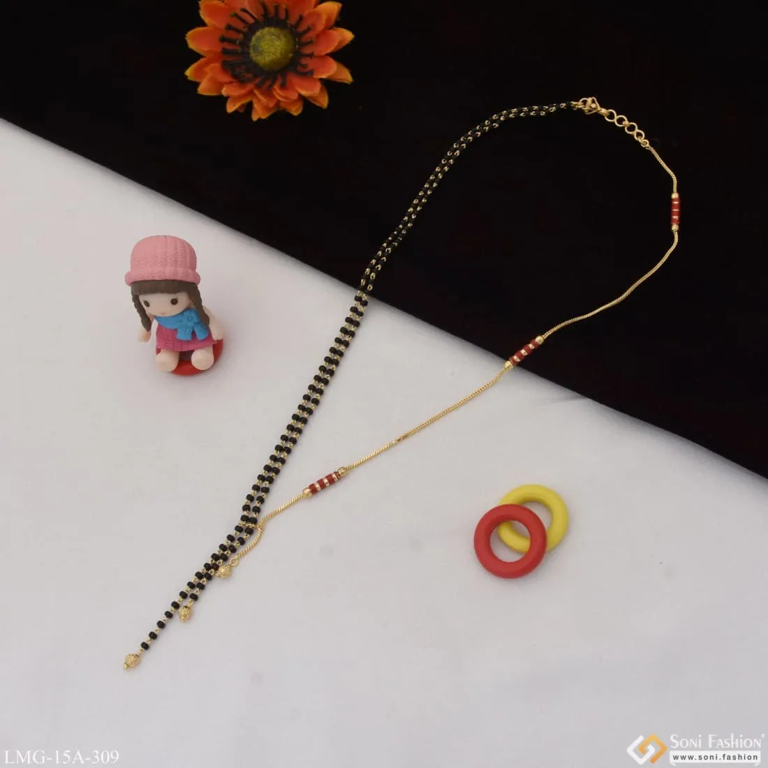 1 Gram Gold Plated Decorative Design Cool Design Mangalsutra For Women - Style A309