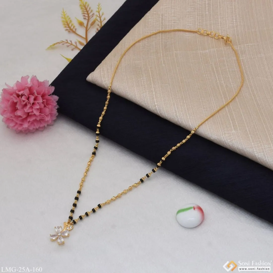 1 Gram Gold Plated Eye-catching Design Designer Mangalsutra For Women - Style A160