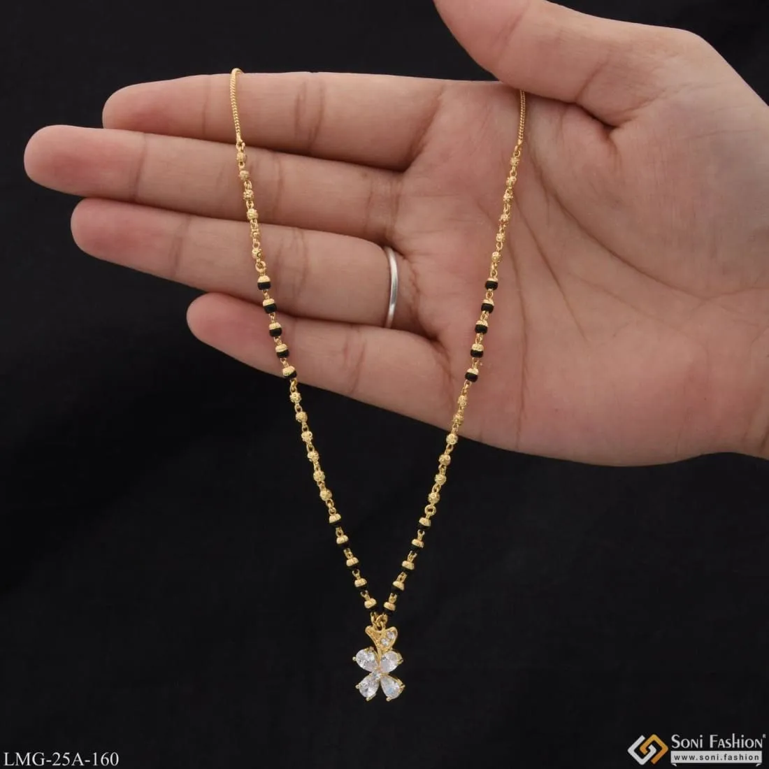 1 Gram Gold Plated Eye-catching Design Designer Mangalsutra For Women - Style A160
