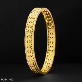 24ct Heavy Gold Plated Boho Style Bangle PGB41-022