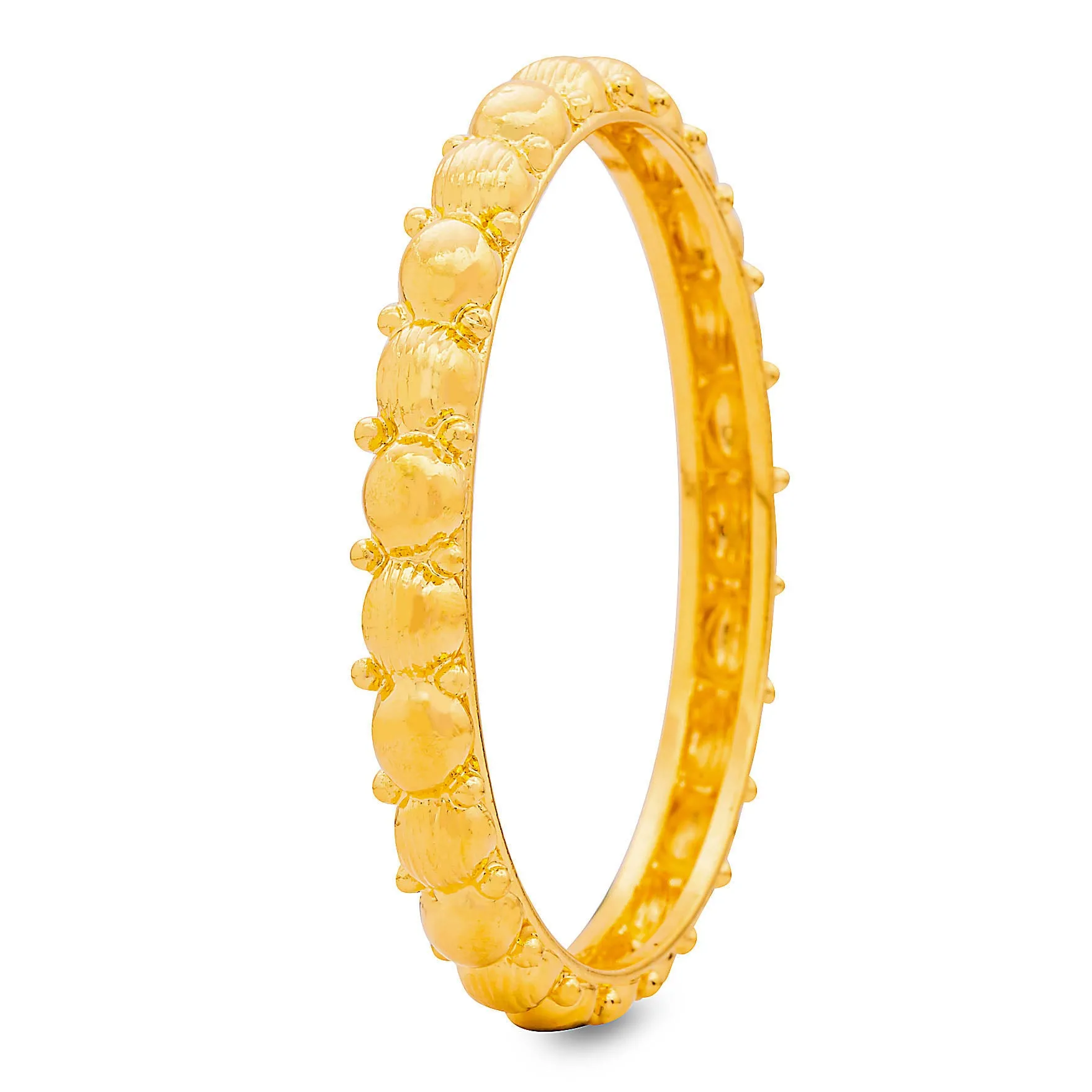 24CT HEAVY GOLD PLATED BOHO STYLE BANGLE PGB56C-052