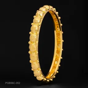 24CT HEAVY GOLD PLATED BOHO STYLE BANGLE PGB56C-052