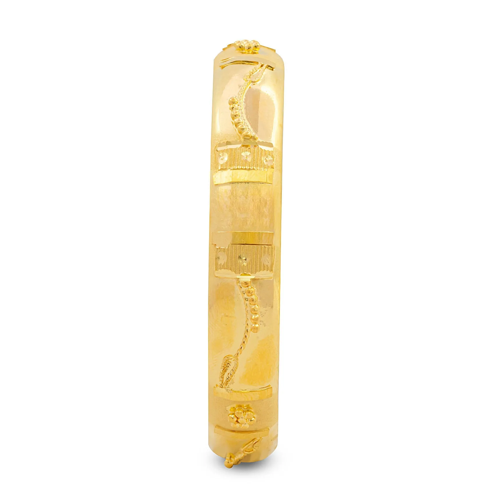 24ct Heavy Gold Plated Boho Style Bangle  PGB75-022