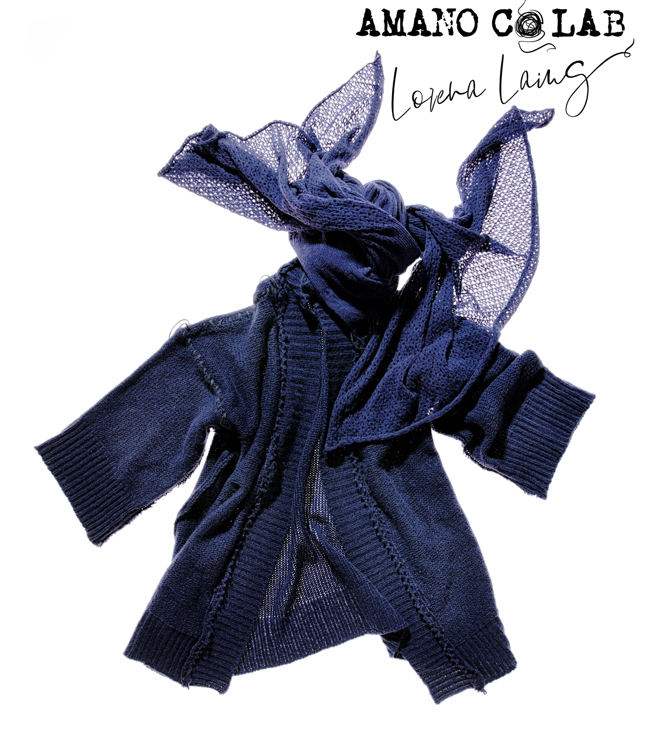 Alpaca kimono coatigan with raw edge trim