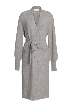 Amelia Long Knit Grey Cardigan