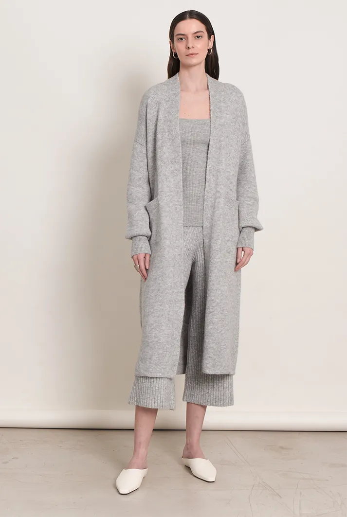 Amelia Long Knit Grey Cardigan