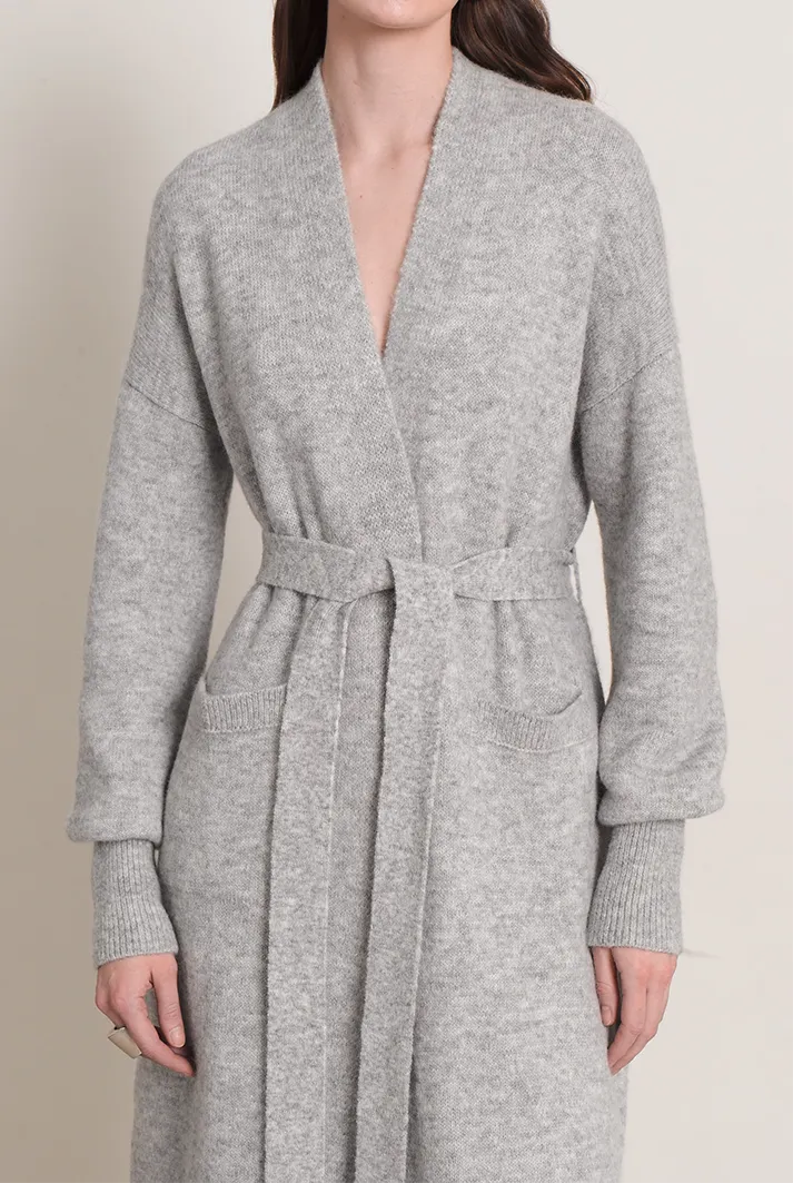Amelia Long Knit Grey Cardigan