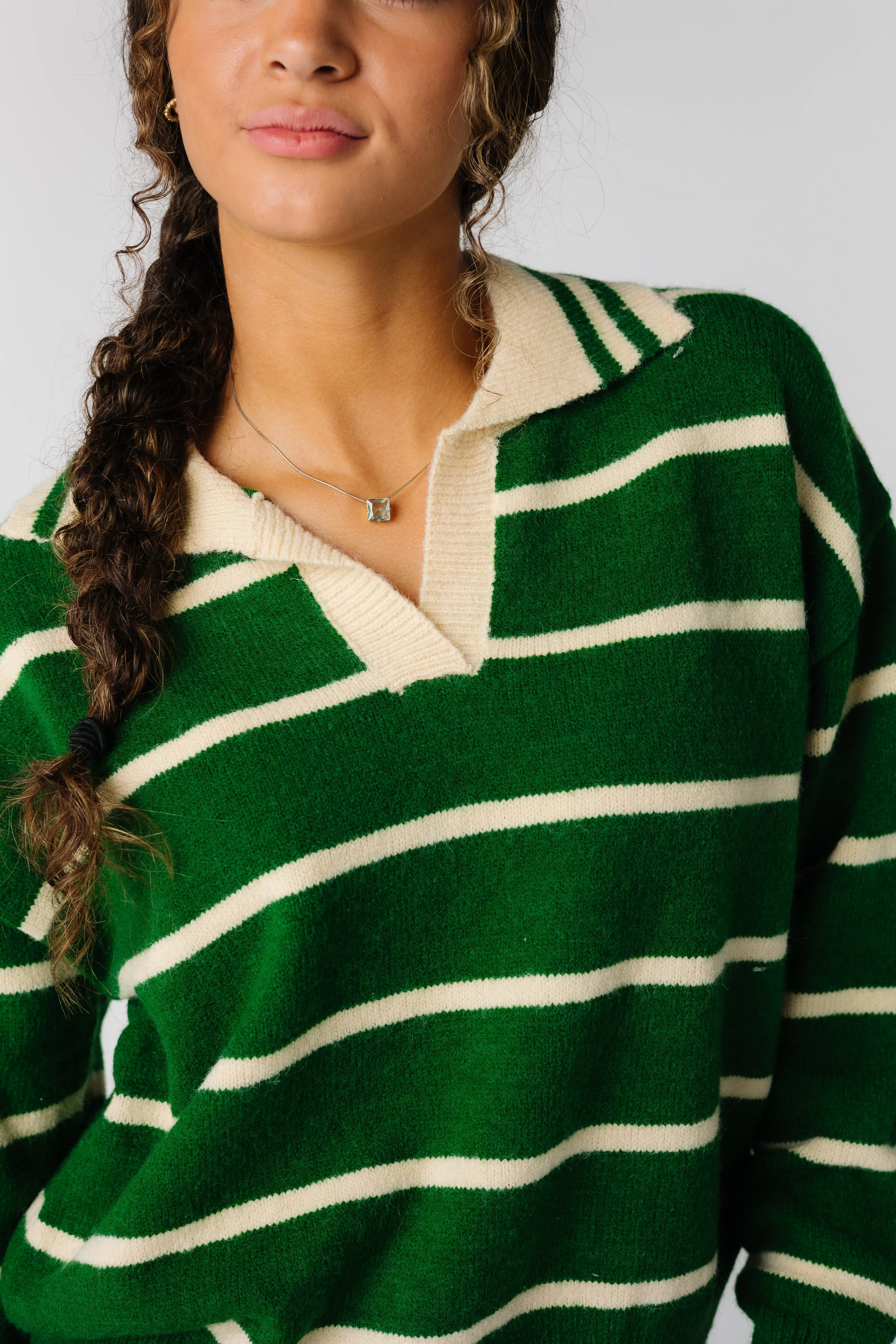 Andy Striped Collar Sweater