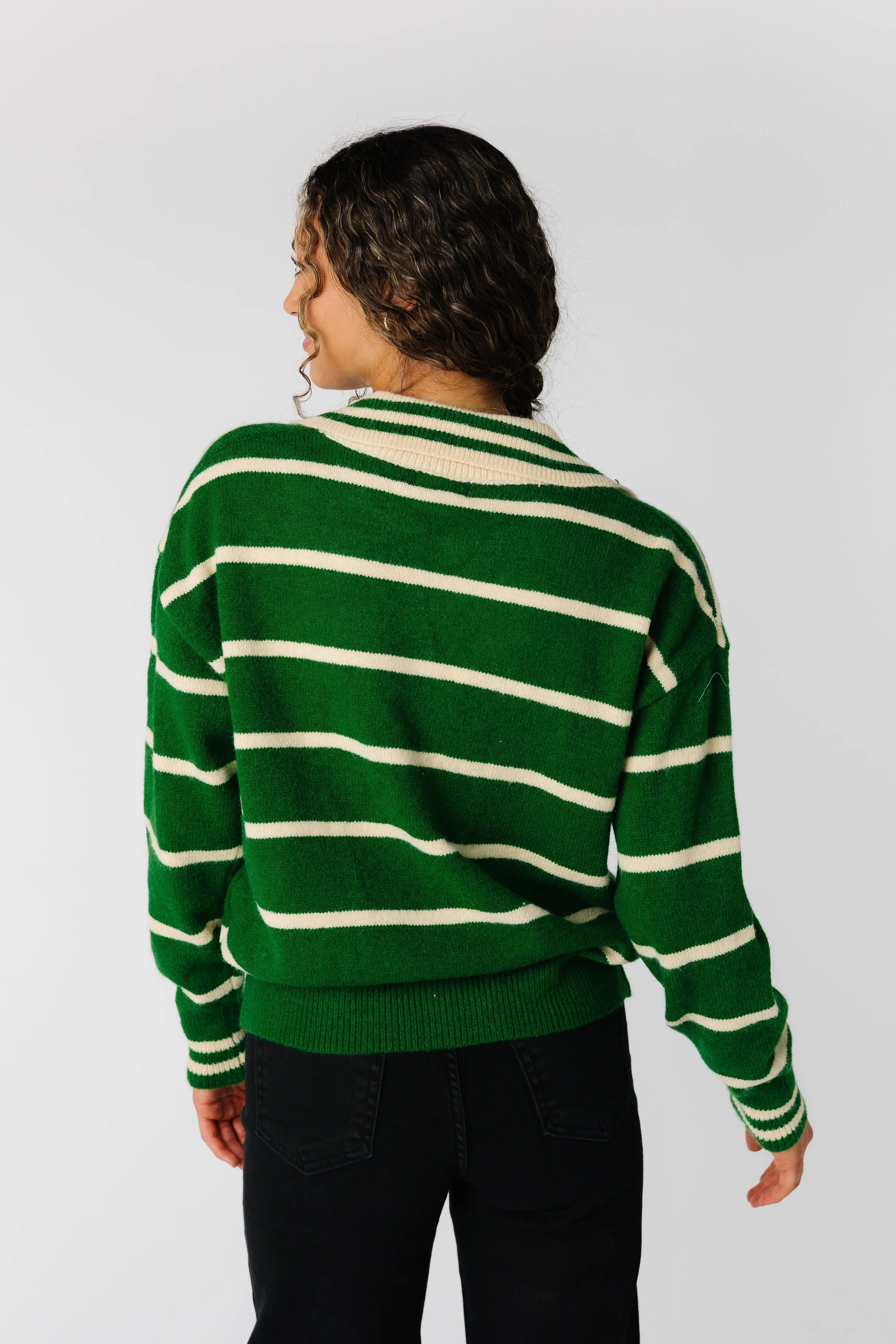 Andy Striped Collar Sweater