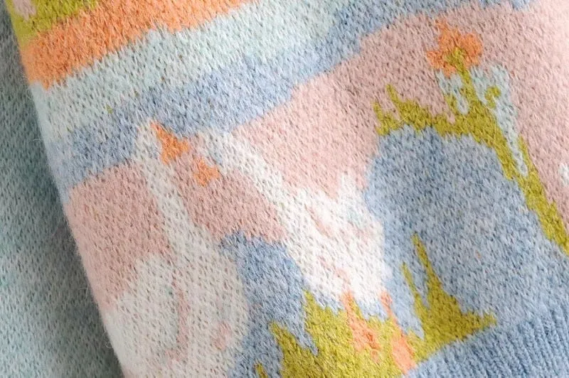 ANIMAL JACQUARD KNITTED SWEATER