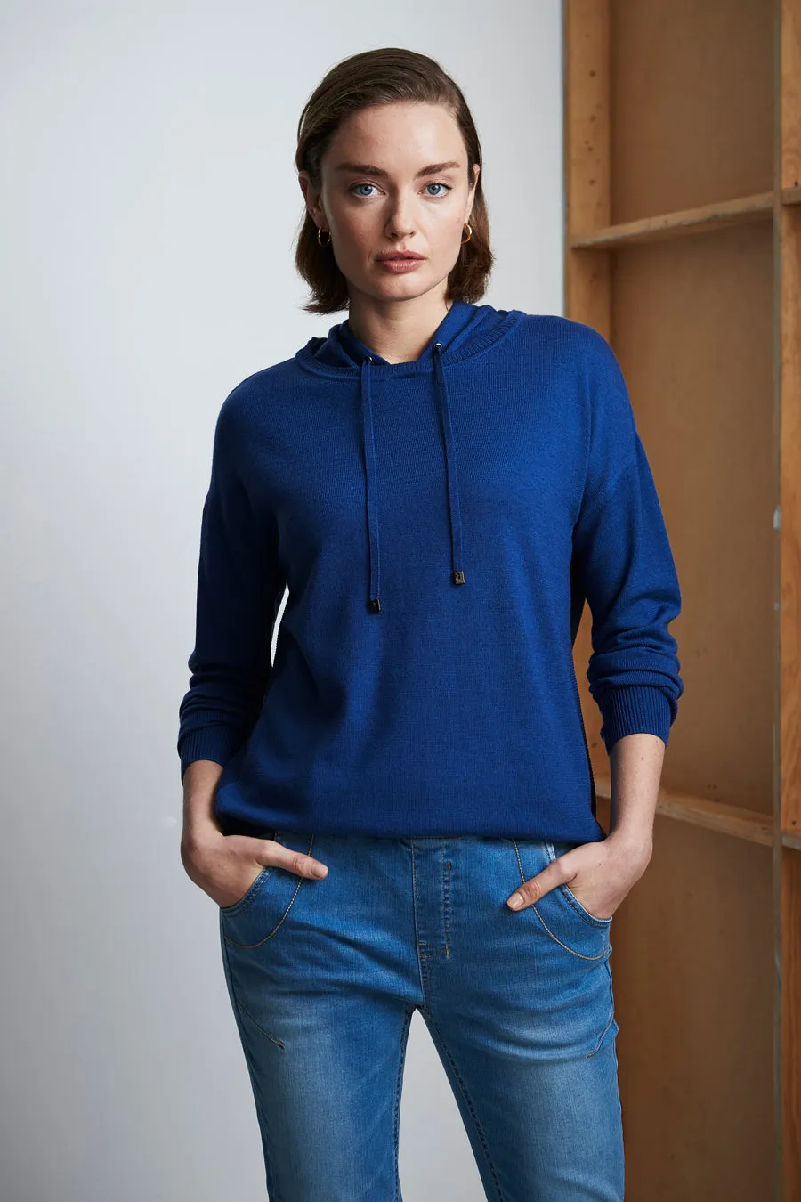 Anna Hoodie - Denim Blue