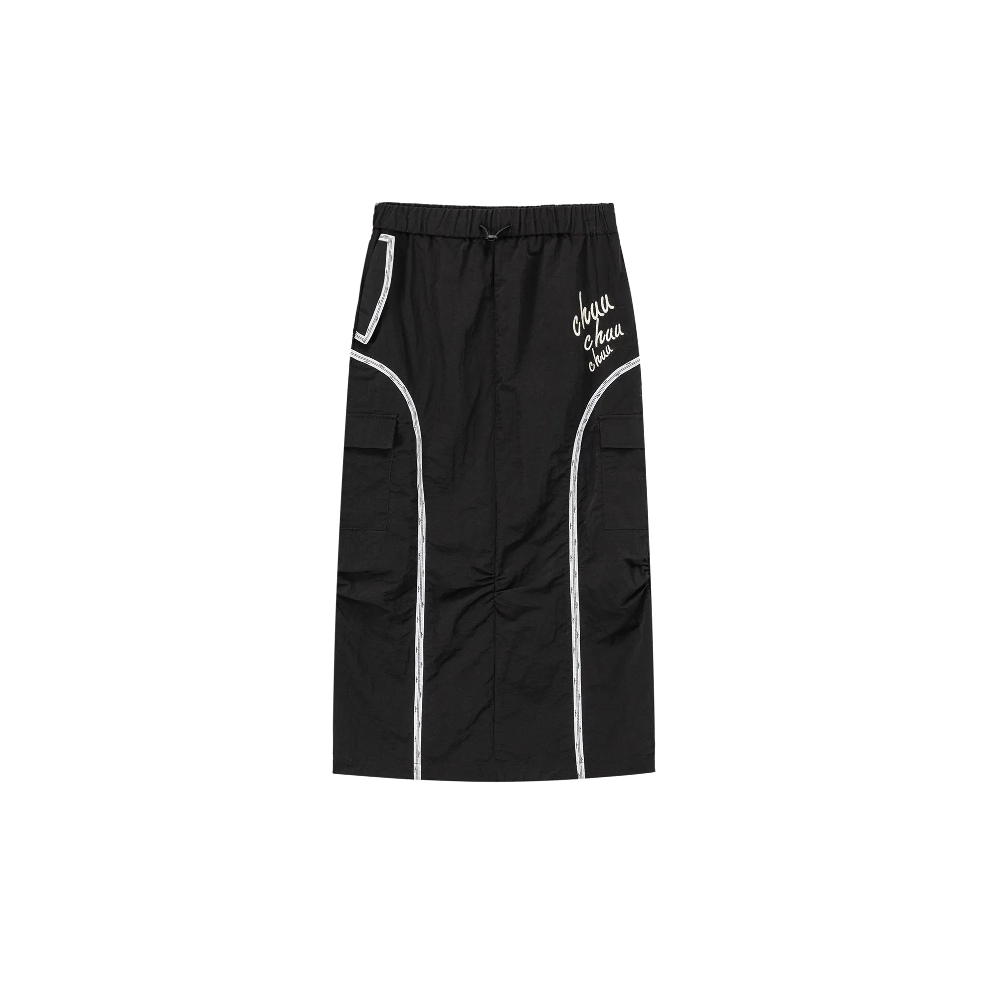 Banded Long Pocket Skirt