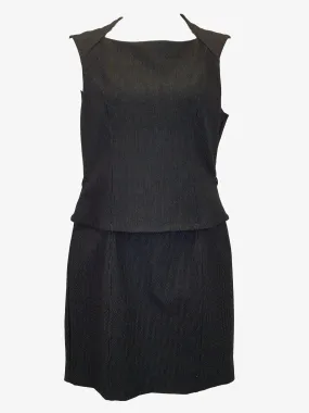 Basque Dotted Office Style Midi Dress Size 14