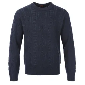 BOSS Kubiel Knitwear in Dark Blue