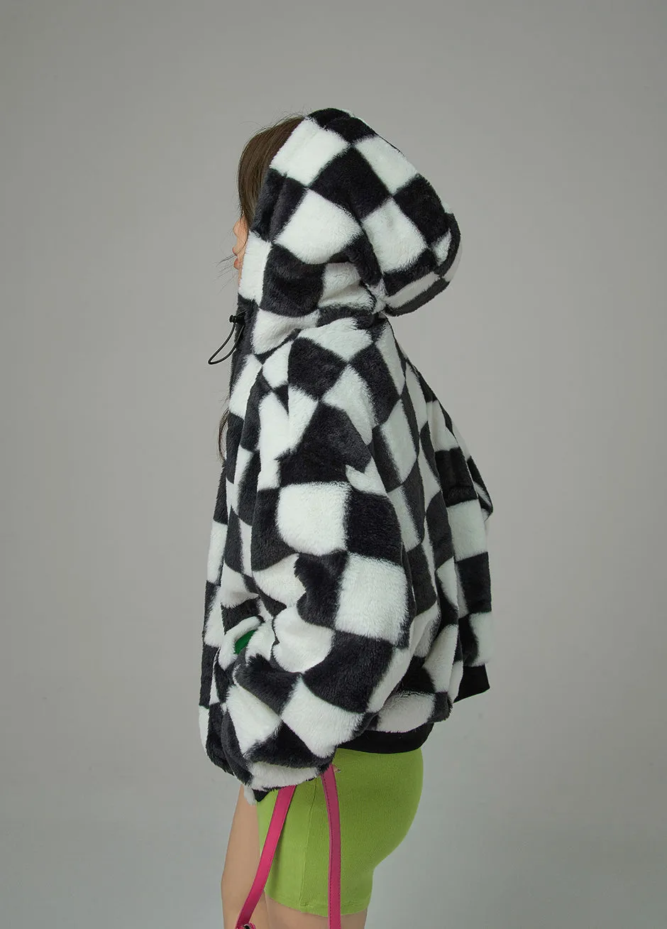 Bring To Stockholm Checkered Jumper Jacket