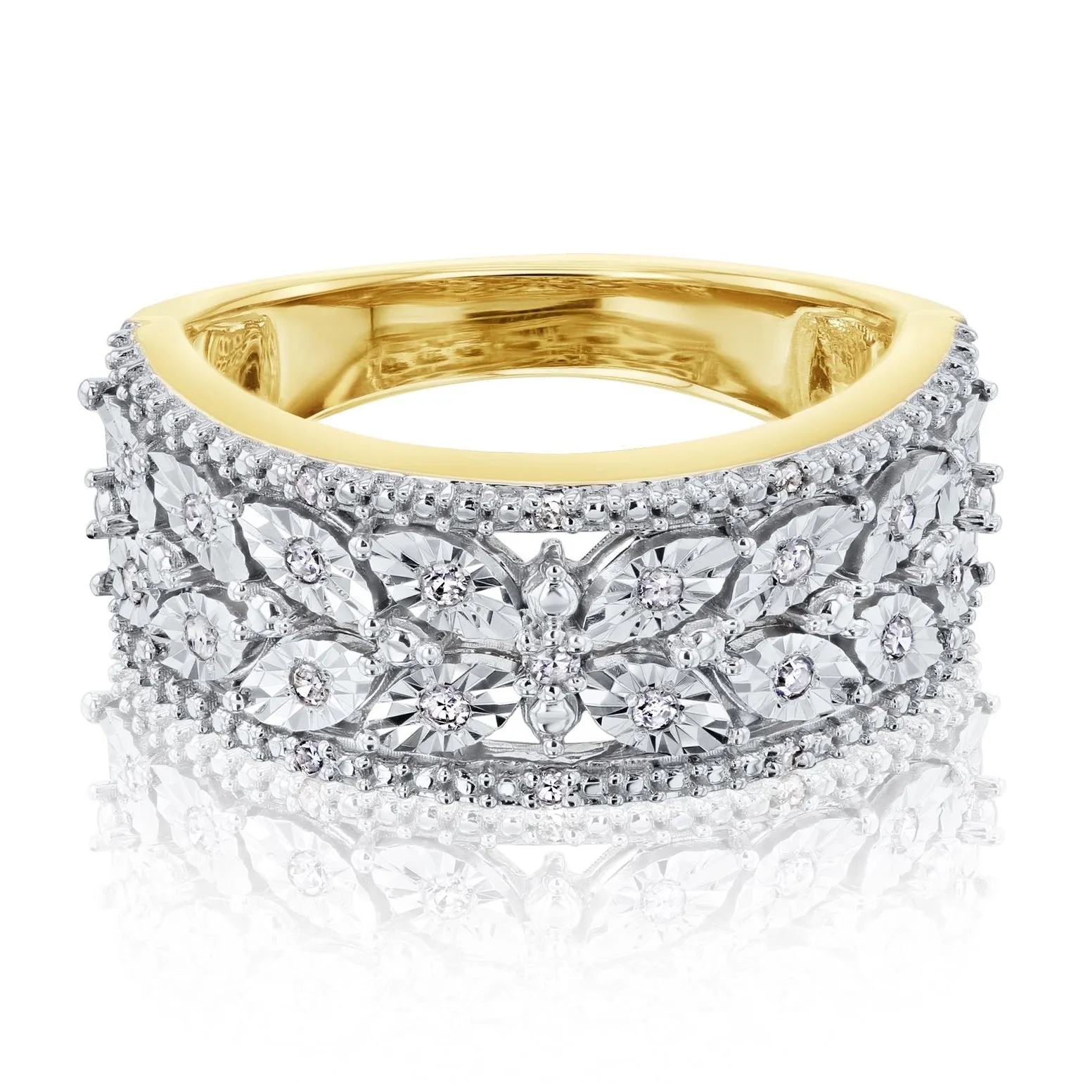 Butterfly Vintage Style Wide Band