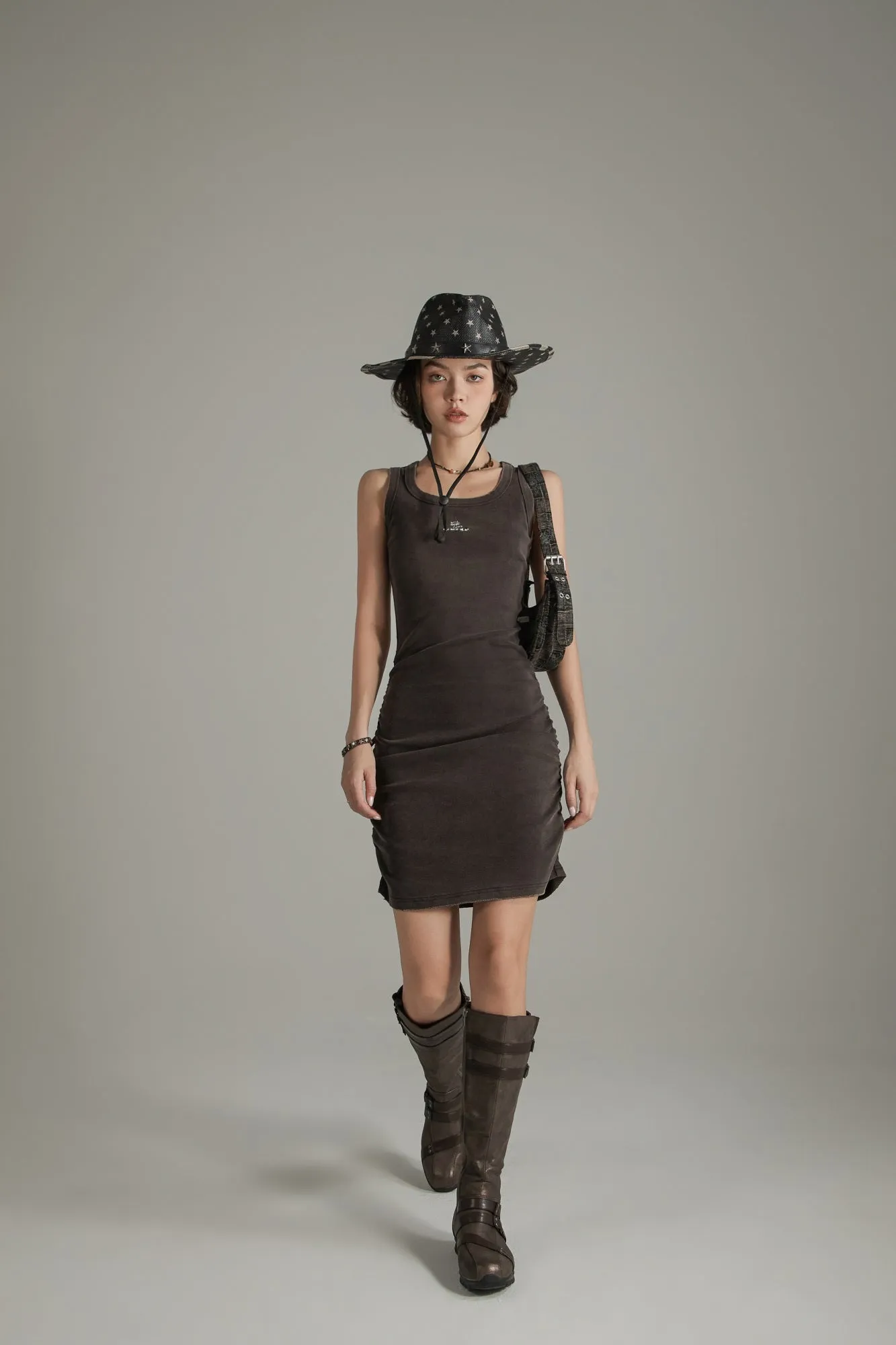 Cat Sleeveless Slimfit Dress
