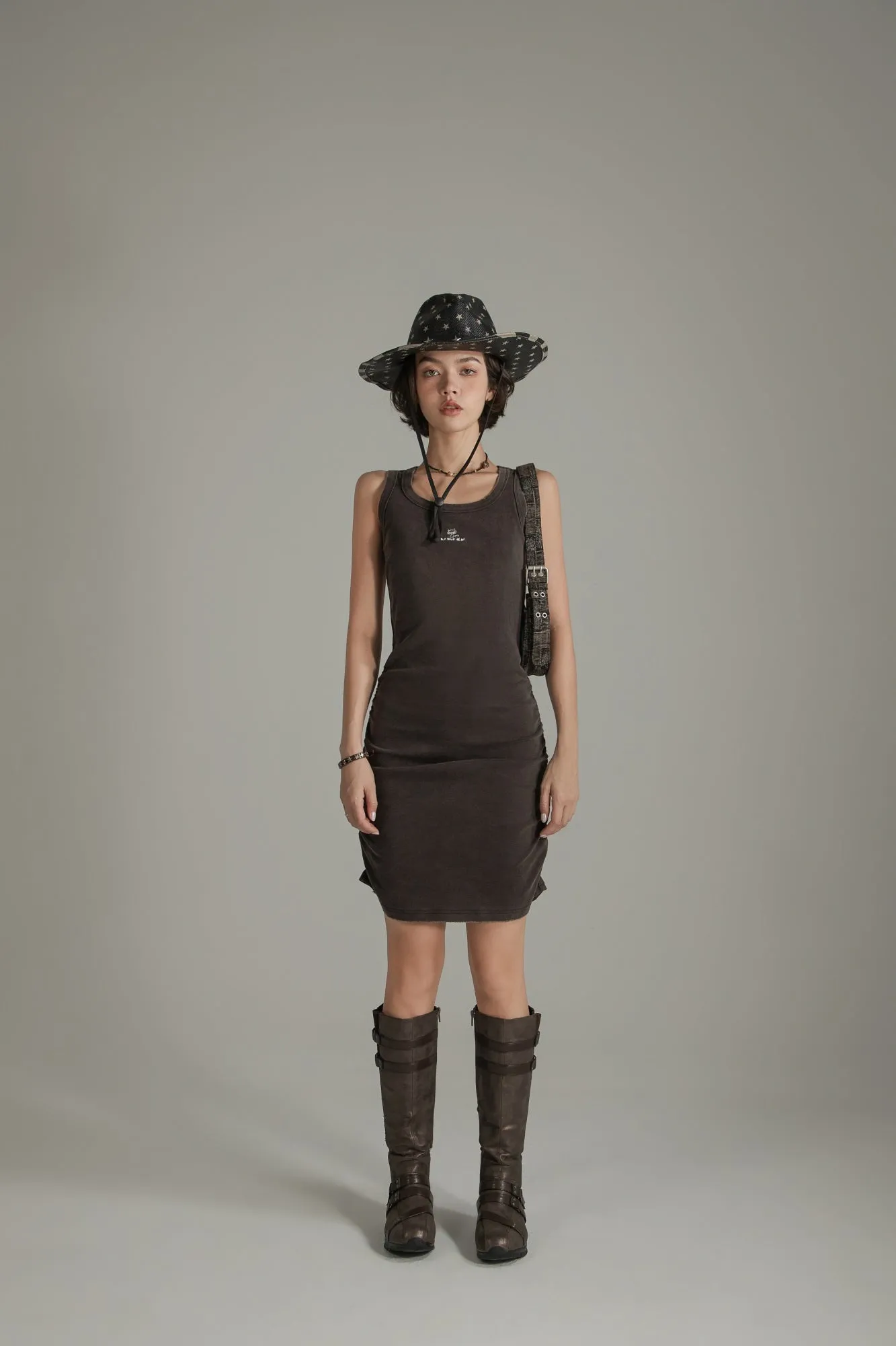 Cat Sleeveless Slimfit Dress