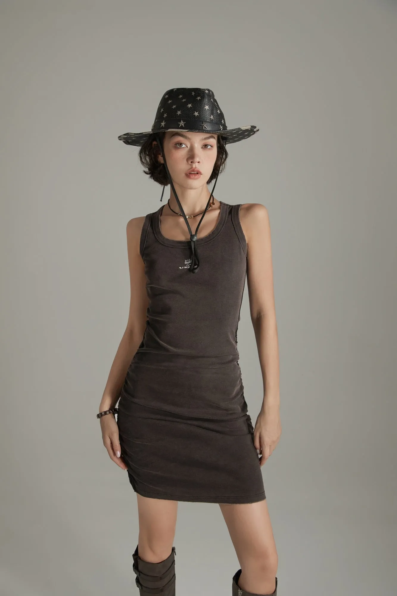 Cat Sleeveless Slimfit Dress