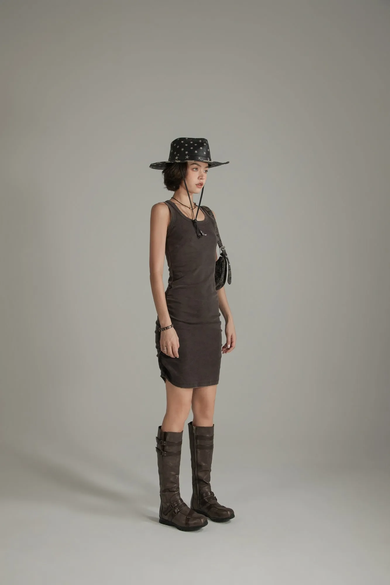 Cat Sleeveless Slimfit Dress