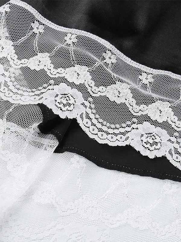 Convertible Lace Paneled Corset Mini Dress