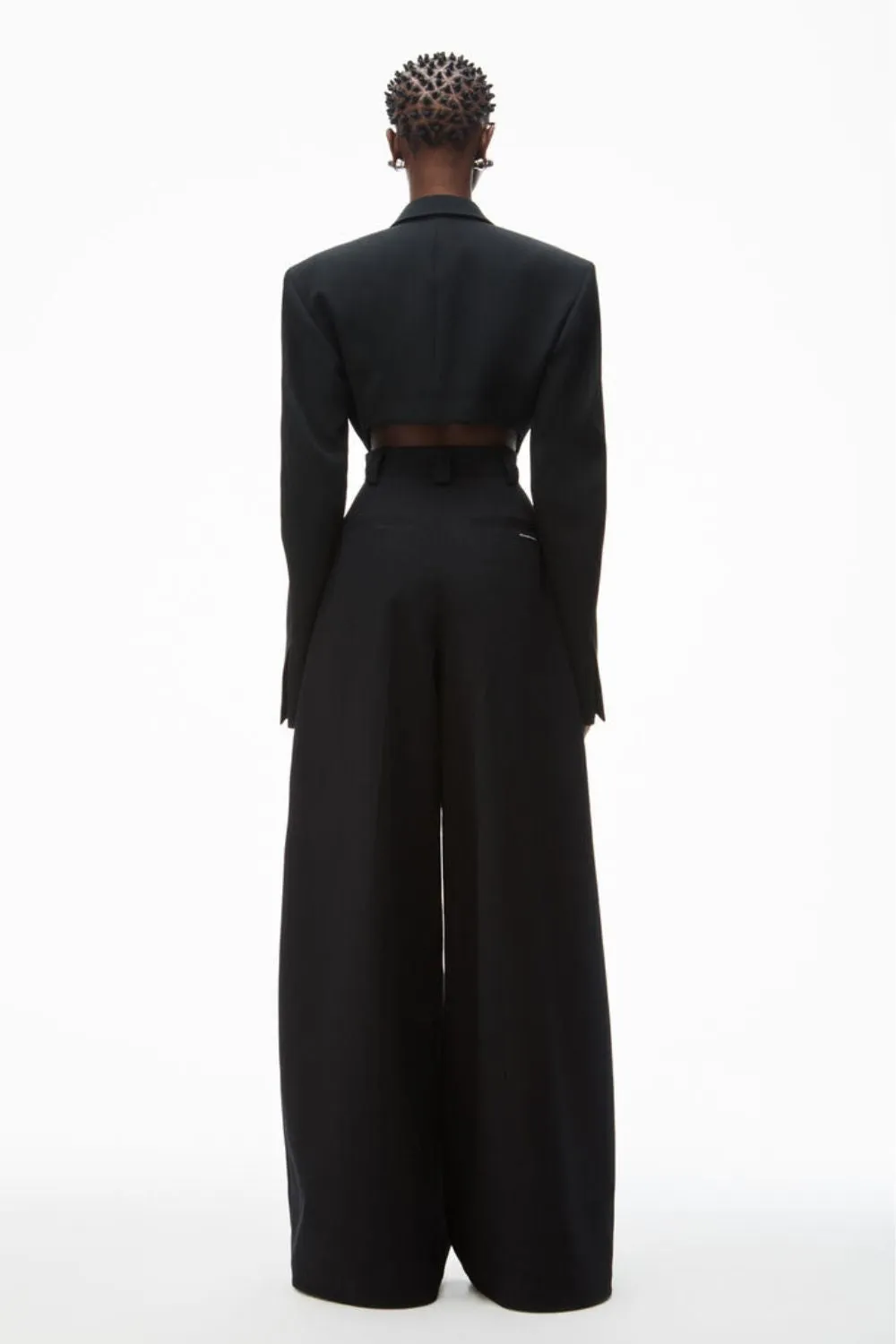 Cropped Tuxedo-style Blazer