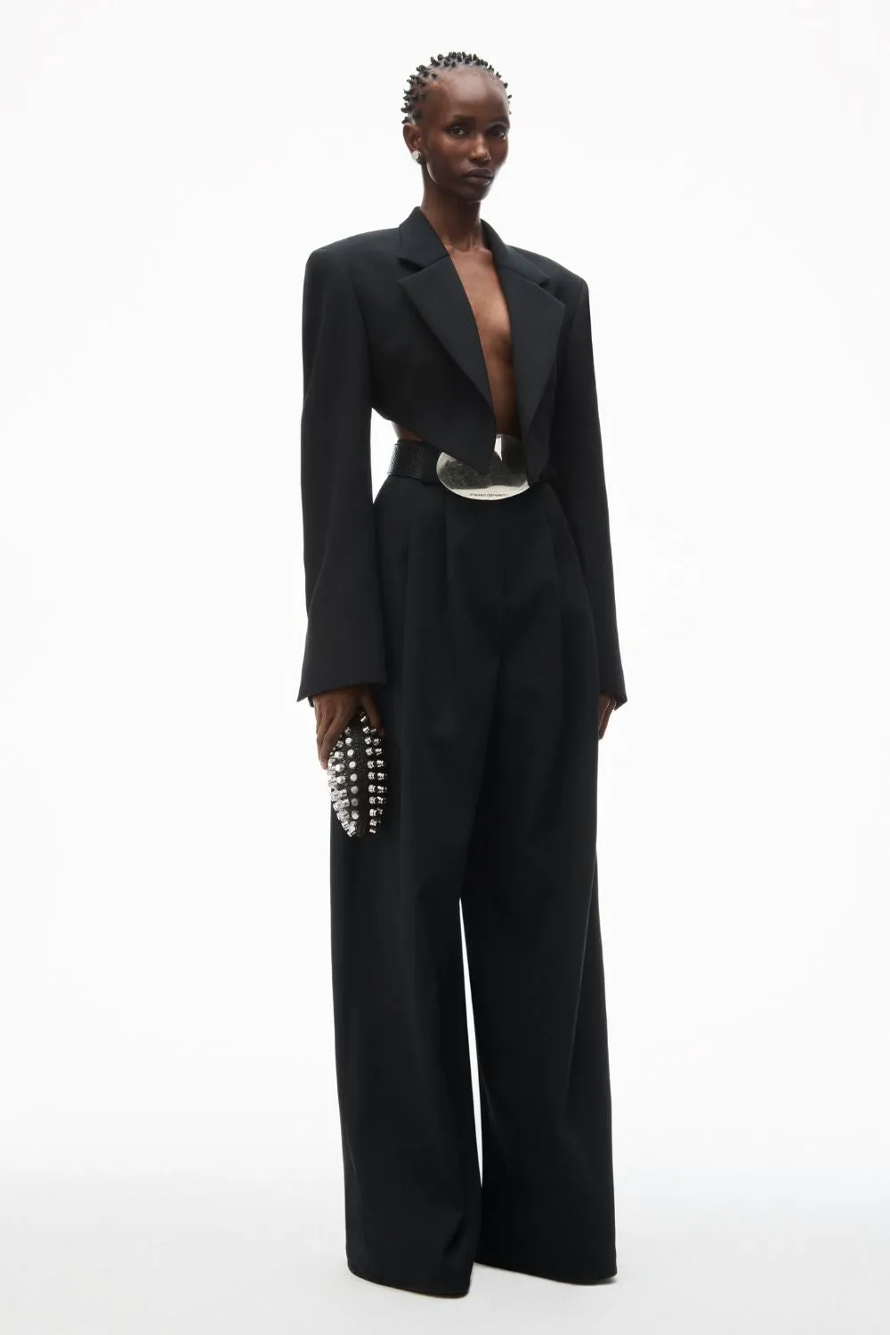 Cropped Tuxedo-style Blazer
