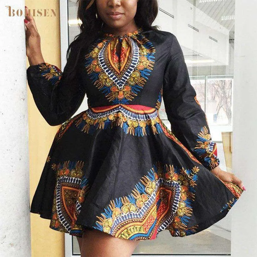 Dashiki Midi Formal Dress