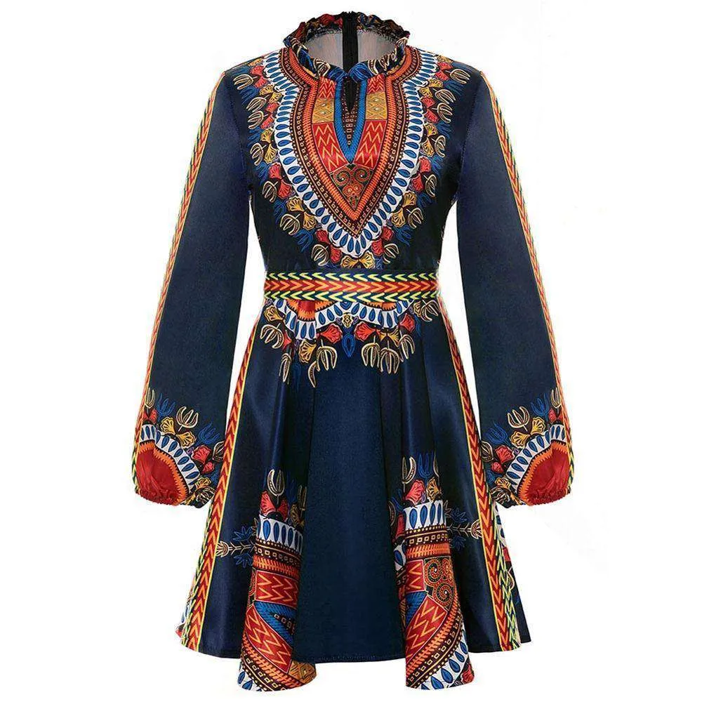 Dashiki Midi Formal Dress