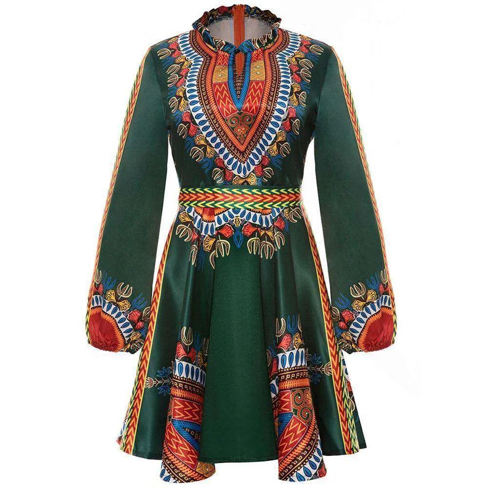 Dashiki Midi Formal Dress