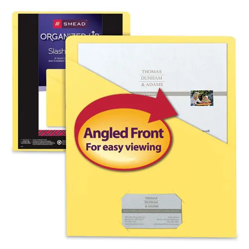 File Jackets, Letter Size, Yellow, 25/pack