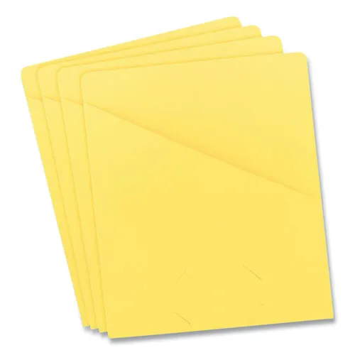 File Jackets, Letter Size, Yellow, 25/pack