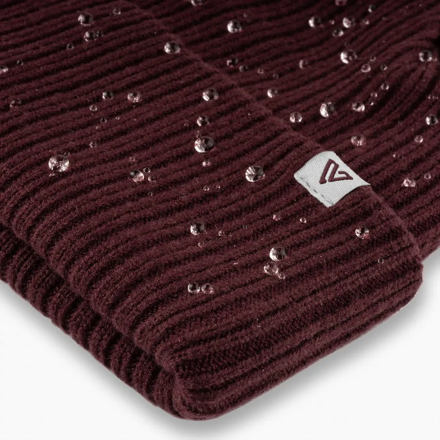 Sure, I can help optimize the product title by making it more descriptive and engaging. Heres an optimized version:

Cozy Mahogany Forecast Beanie with Premium Knit Design