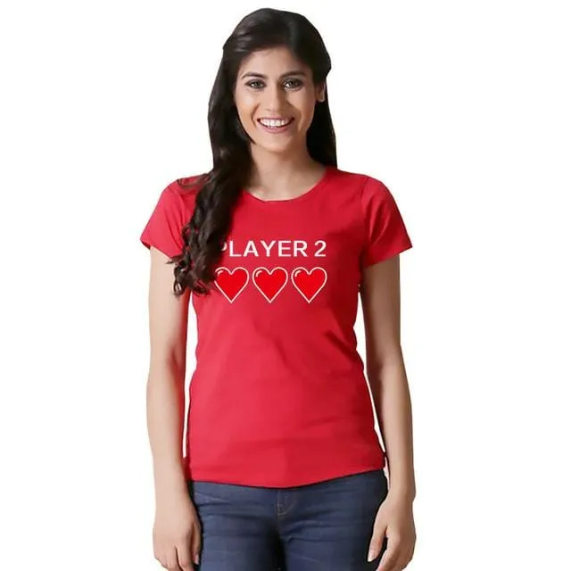 Funny couple shirts Player 1 and player 2