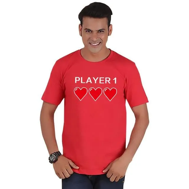 Funny couple shirts Player 1 and player 2