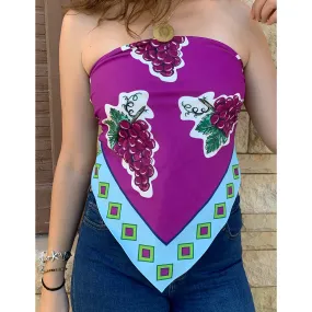 Grape Wrap Scarf Top / Headband