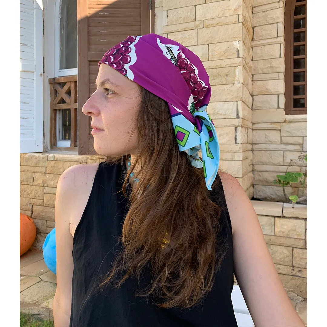 Grape Wrap Scarf Top / Headband