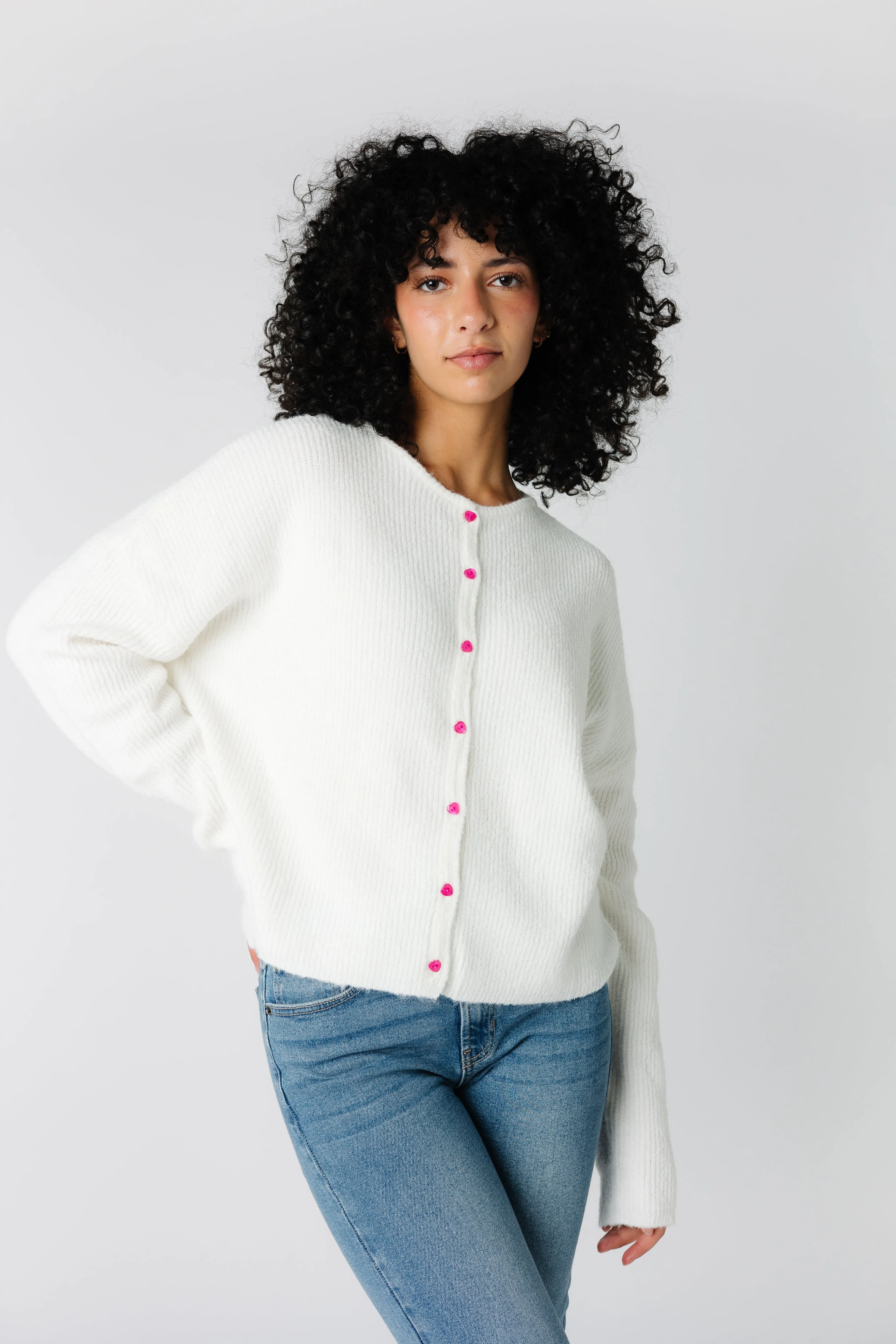 Heart Button Down Cardigan