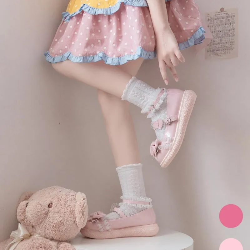 Kawaii Sweet Girl Style Cream Sole All-match Lolita Shoes