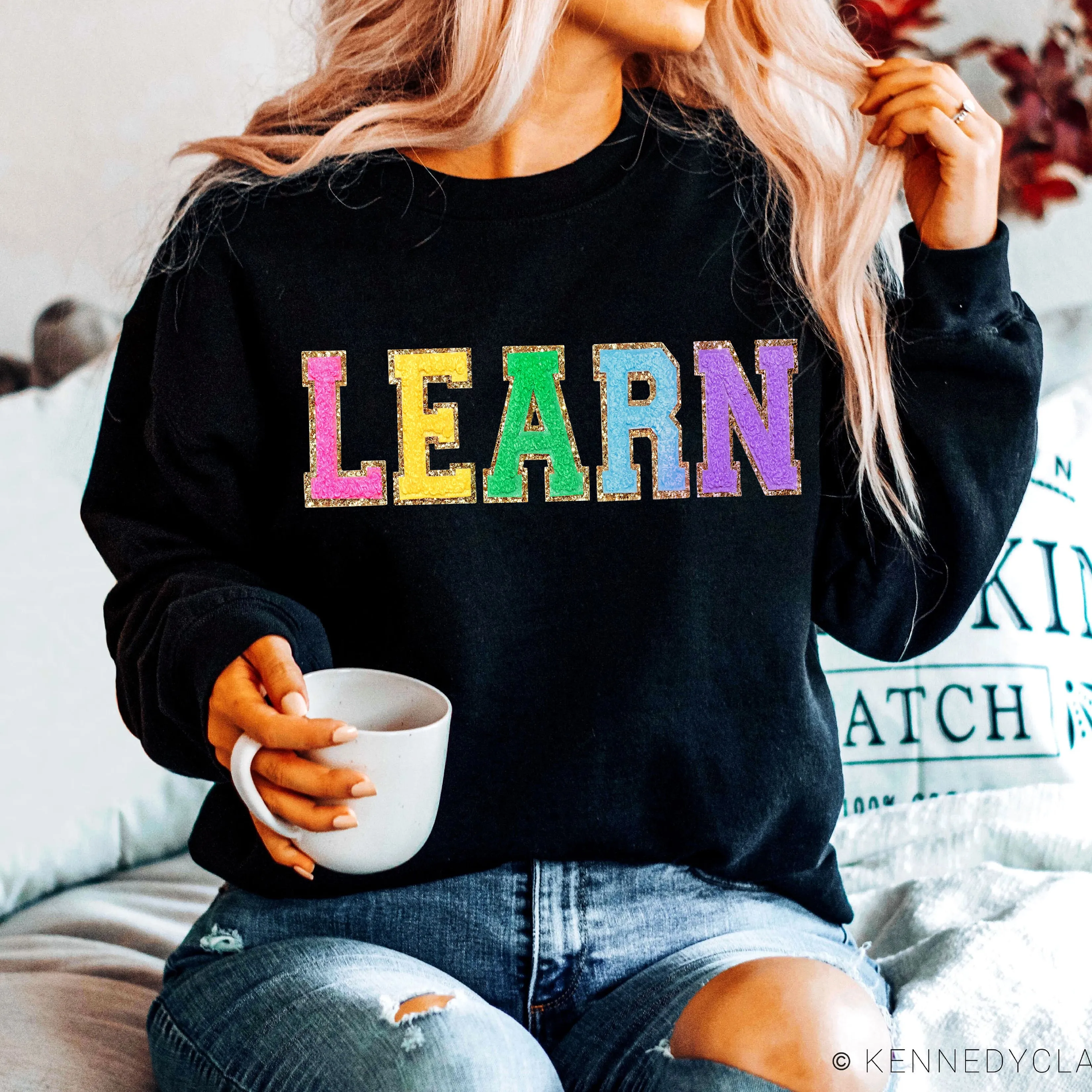 LEARN Letter Patch Sweatshirt