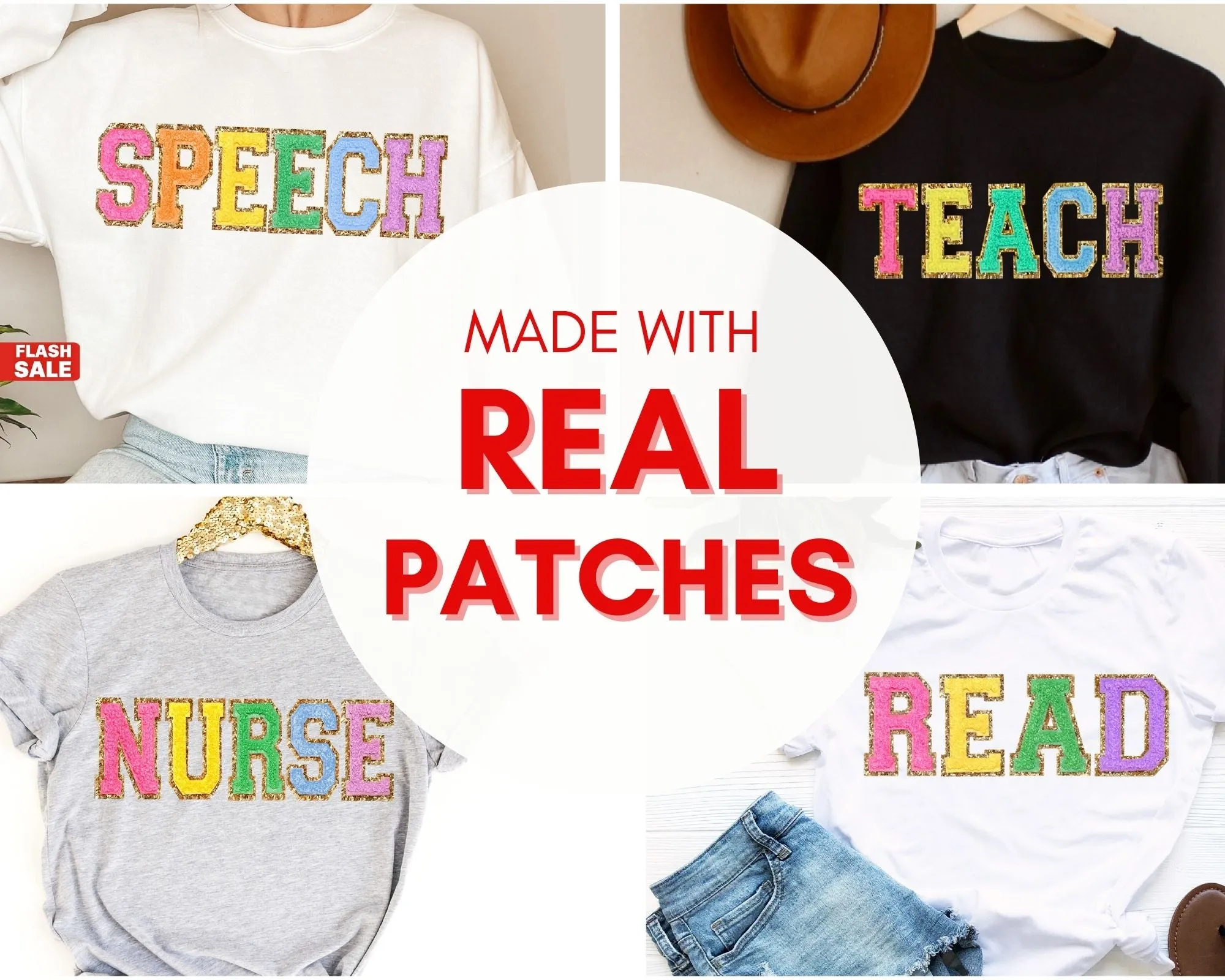 LEARN Letter Patch Sweatshirt