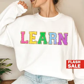 LEARN Letter Patch Sweatshirt