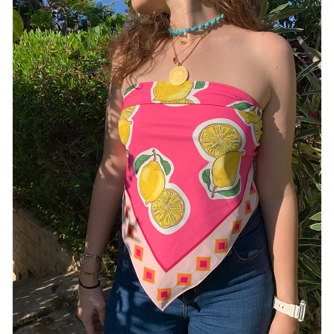 Lemon Wrap Scarf Top / Headband