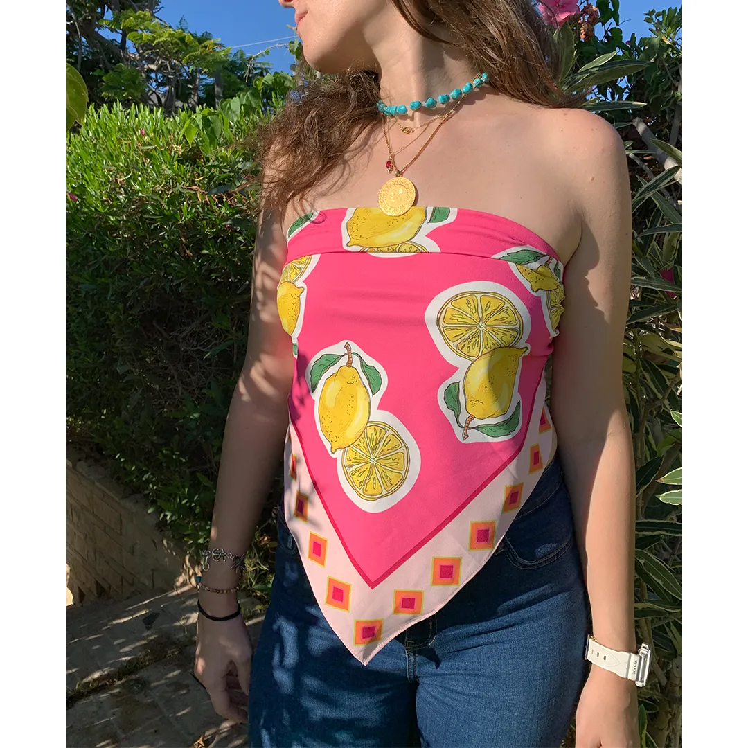 Lemon Wrap Scarf Top / Headband