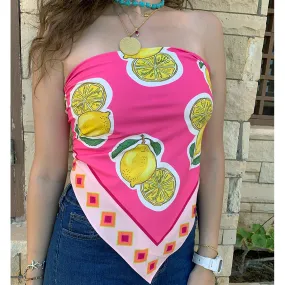 Lemon Wrap Scarf Top / Headband