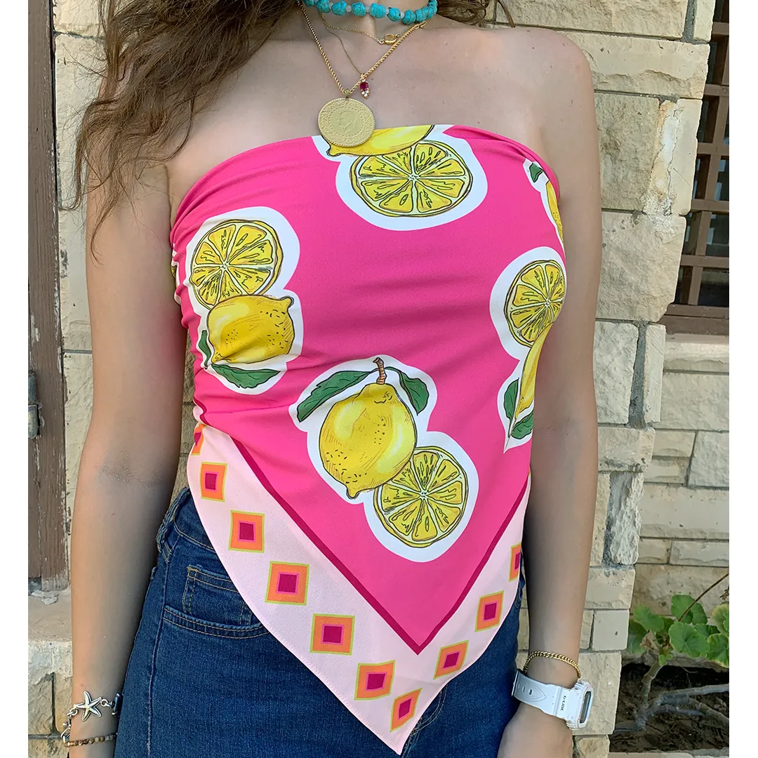 Lemon Wrap Scarf Top / Headband