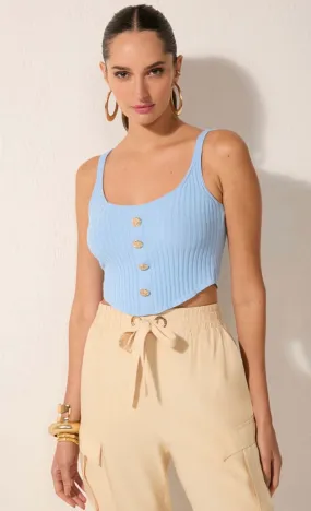 Lore - Cropped Knitwear w/ Golden Buttons